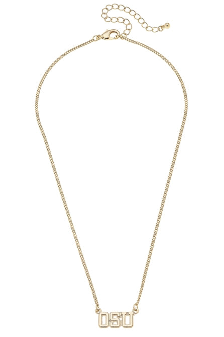 OSU Varsity Outline Necklace