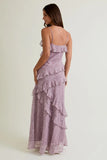 Chiffon Ruffle Midi Dress