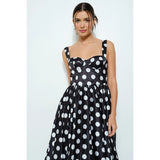 Polka Dot Bustier Midi