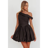 One Shoulder Bubble Mini Dress