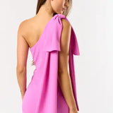 One Shoulder Bow Dress