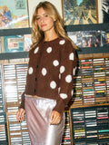 Fuzzy Knit Polka Dot Cardigan - Greige Goods