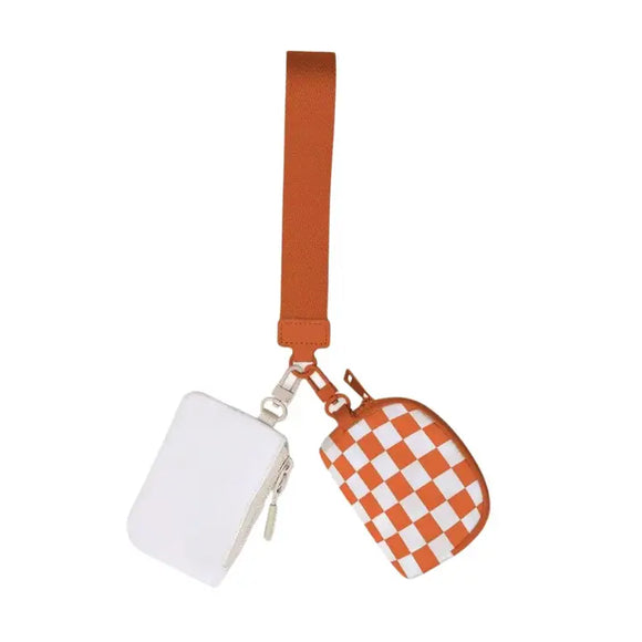 Checkered Wristlet
