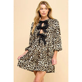 Front Ribbon Dress - Greige Goods