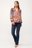 Alessia V-Neck LS Blouse