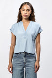 Julia Relax Fit Blouse - Greige Goods