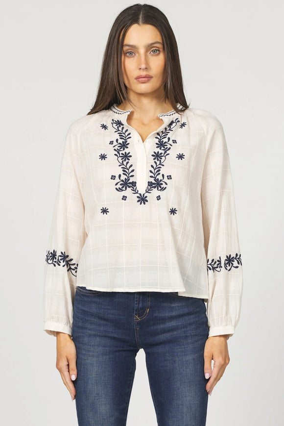 Ella Top - Greige Goods