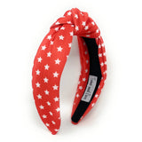 Red White Stars Knotted Headband - Greige Goods
