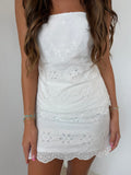 Embroidered Tube Top and Mini Skirt - Greige Goods
