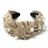 Velour Pearl Headband