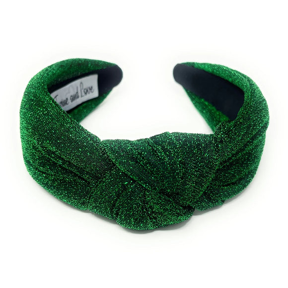 Green Shimmer Knot Headband - Greige Goods