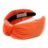 Orange Velour Knot Headband - Greige Goods