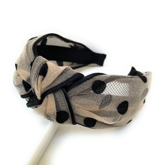 Polka Dot Knot Headband - Greige Goods