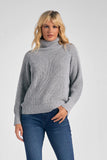 Sweater Turtleneck Cut Out Back - Greige Goods
