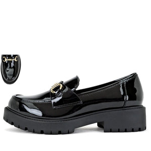 Bedale Lug Sole Penny Loafers - Greige Goods