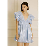 Pastel Shiny Mini Dress - Greige Goods