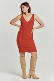 Nalani V-Neck Sweater Dress - Greige Goods