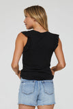 North Ruffle Trimmed Top - Greige Goods