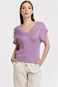 Renata Crochet Sweater - Greige Goods