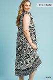 Curvy Girl Midi Ruffle Dress - Greige Goods