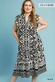 Curvy Girl Midi Ruffle Dress - Greige Goods