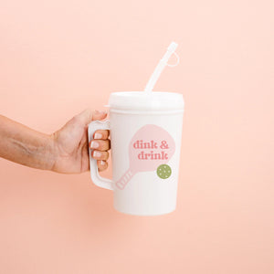 34 oz Mega Mug "Dink & Drink" - Greige Goods