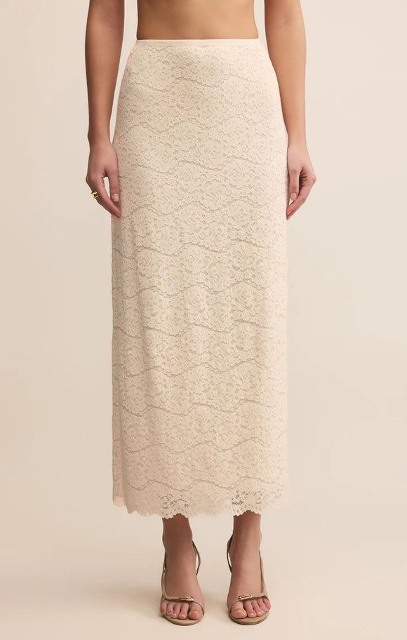 Via Lace Midi Skirt