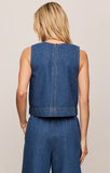 Denim Cropped Tank - Greige Goods