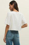 Belle Linen Cropped Top - Greige Goods