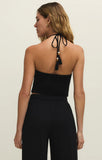 Lydia Cropped Halter Top - Greige Goods