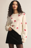 Tie The Bow Ribbon Sweater - Greige Goods