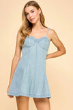 Denim Bustier Mini