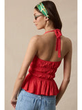 Halter Tiered Ruffle Top