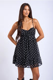 Polka Dot Twisted Bust Mini