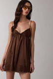 Twisted Sweetheart Mini Dress - Greige Goods
