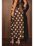 Mocha Dots Maxi Skirt