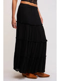 Ruffle Tiered Maxi Skirt - Greige Goods