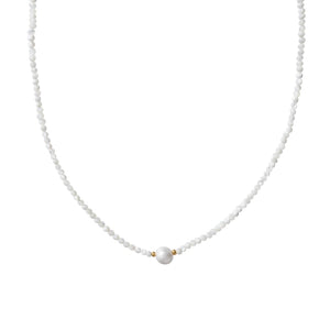 White Thin Pearl Necklace