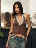 Polka Dot Halter Top - Greige Goods