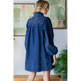 LS Denim Shirt Dress