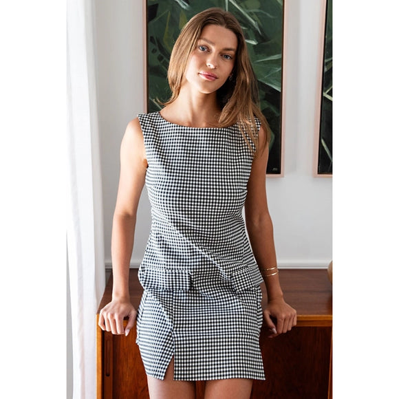 Gingham Sleeveless Mini
