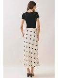 Polka Dot Maxi Skirt - Greige Goods