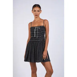 Polka Dot Lace trim Mini
