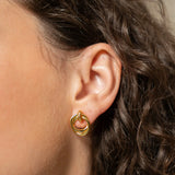 Gold Looped Duo Studs - Greige Goods