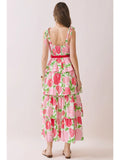 Floral Tiered Maxi Dress - Greige Goods