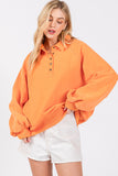 Snap Collared Sweatshirt