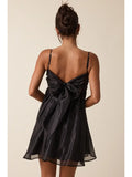 Open Back Sheer Mini Dress - Greige Goods