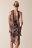 Polka Dot Scarf Mini Dress