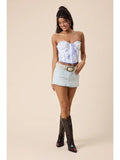 Tie Front Corset Crop
