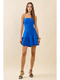Strapless Ruffle Mini Dress